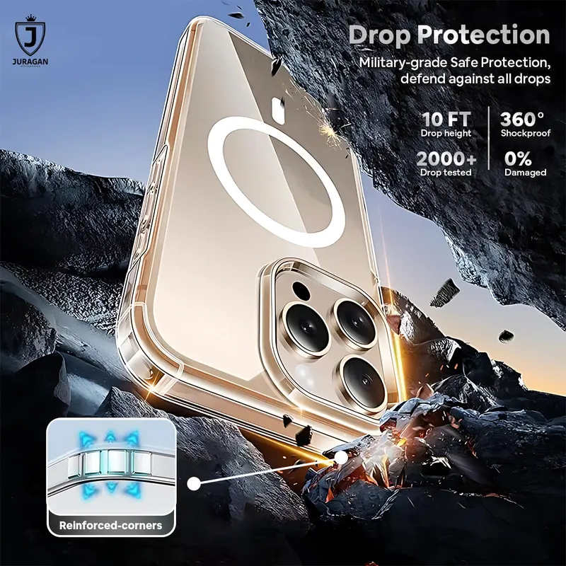 Casing Magnetic Case Untuk Iphone 16 Pro Max 16 Plus 15 14 11 13 12 11 Promax 14 Plus Bumper Casing Cover Crystal Protection Hybrid Silicone Aksesoris 2