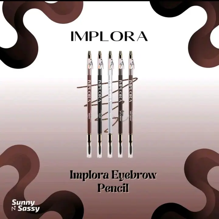 IMPLORA EYEBROW PENCIL/ IMPLORA PENSIL ALIS/ PENSIL ALIS 3 IN 1/PENSIL ALIS DENGAN SIKAT DAN SERUTAN Wajah