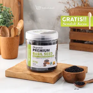 Basil Seed Organic Premium Murni 100% Biji Selasih Organik Non GMO Premium