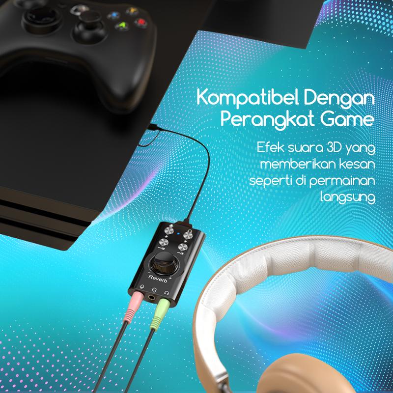 Bonkyo V8S SoundCard Bluetooth Audio USB Eksternal dengan 18 Efek Suara & 112 Kualitas Suara Elektronik untuk Karaoke dan Gaming Bonkyo V8S SoundCard Bluetooth Audio USB Eksternal dengan 18 Efek Suara & 112 Kualitas Suara Elektronik untuk Karaoke dan Gaming