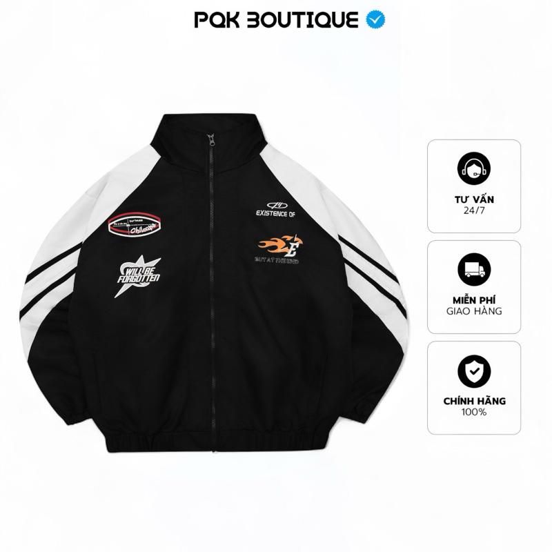 [Deal Mở Bán] Áo Khoác Dù Lót Lưới Form Rộng Nam Nữ EASY Thể Thao Cá Tính - Pqk Boutique