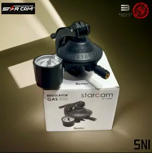 REGULATOR GAS STARCAM METER SC-T12RM & NON METER TEKANAN RENDAH HITAM ELEGAN