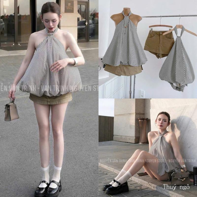 Sét bộ áo yếm hở lưng Cavat cùng chân váy ngắn Kani - hiphip clothing