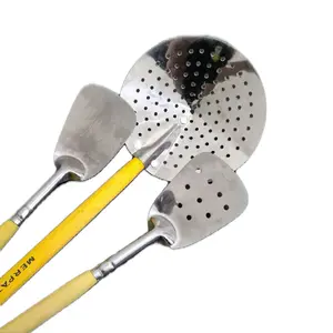 SPATULA SET 1 SPATULA LUBANG 1 SPATULA BUNTU 1 SEROK KECIL GAGANG KUNING