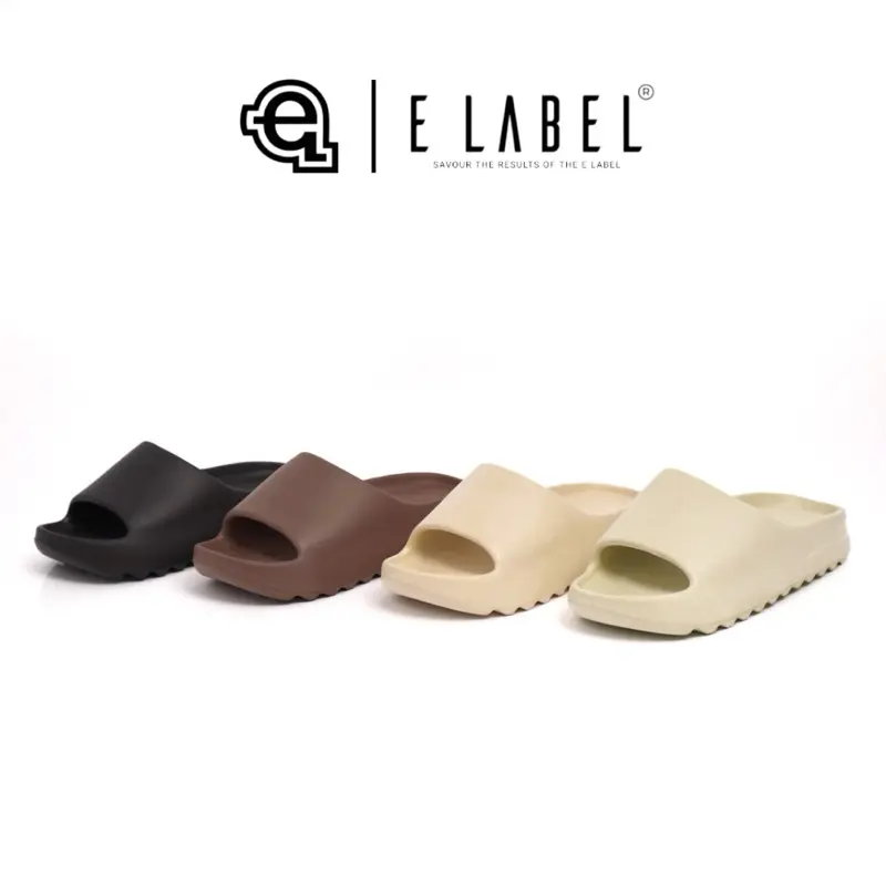 E Label - Qeezy Sandal Selop Pria Bahan Eva Rubber Ringan Anti Selip Sandal Slip On Karet