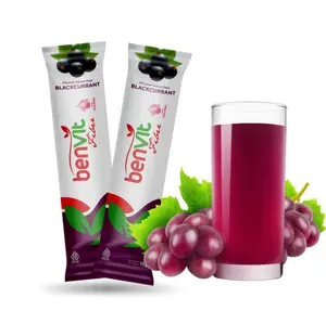 Benvit Fiber Plus Collagen 1 Sachet Rasa Mixberry & Blackcurrant Minuman Serat Tinggi untuk Pencernaan Sehat dan Awet Muda