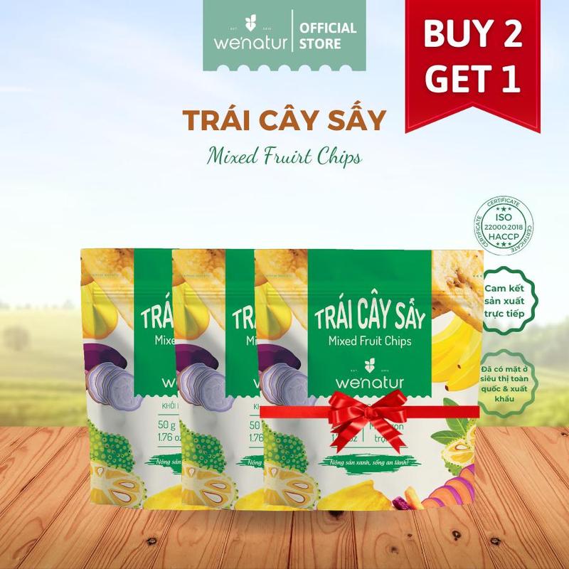 Combo 2 Trái Cây Sấy Thập Cẩm Không Đường We'natur 50g