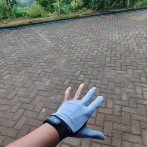 Sarung Tangan Bola Billiard 3 Jari Spandek Premium Anti Selip Kulit Asli Nyaman Adem Allsize Pria Wanita Billiard Snoker Ball
