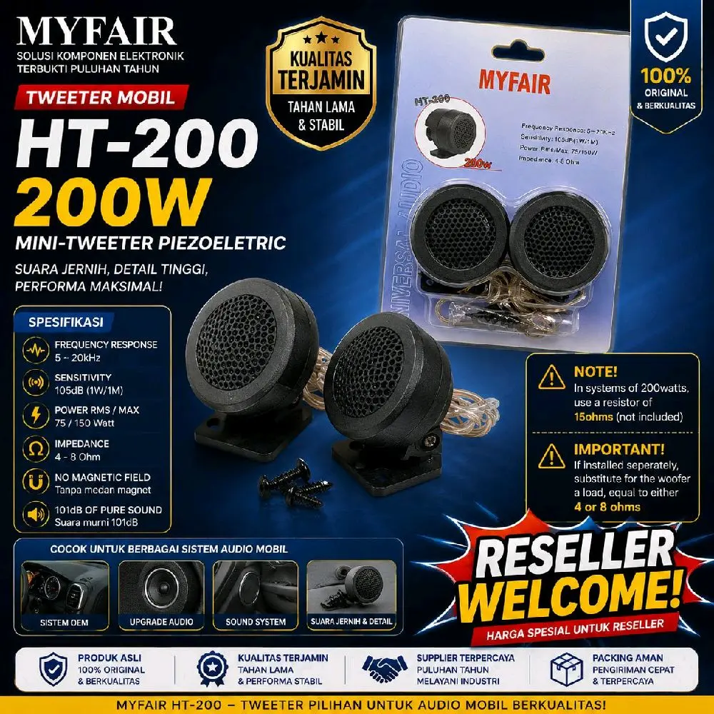 Tweeter Mobil MYFAIR HT-200