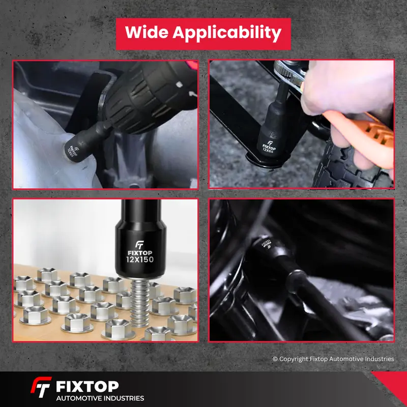 FIXTOP Mata Shock Roofing Magnet 1/4 Hex 6mm 8mm 10mm 12mm 13mm 14mm Magnetic Power Nut Impact Driver 7