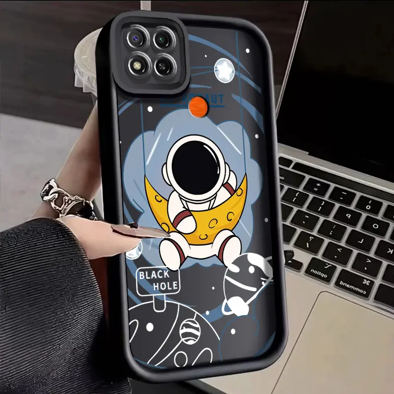 Casing Hp Xiaomi Redmi 9C Redmi 9C NFC Redmi 10A POCO C31 Case silikon anti drop astronot skateboard Casing ponsel HP imut kartun Softcase Kesing