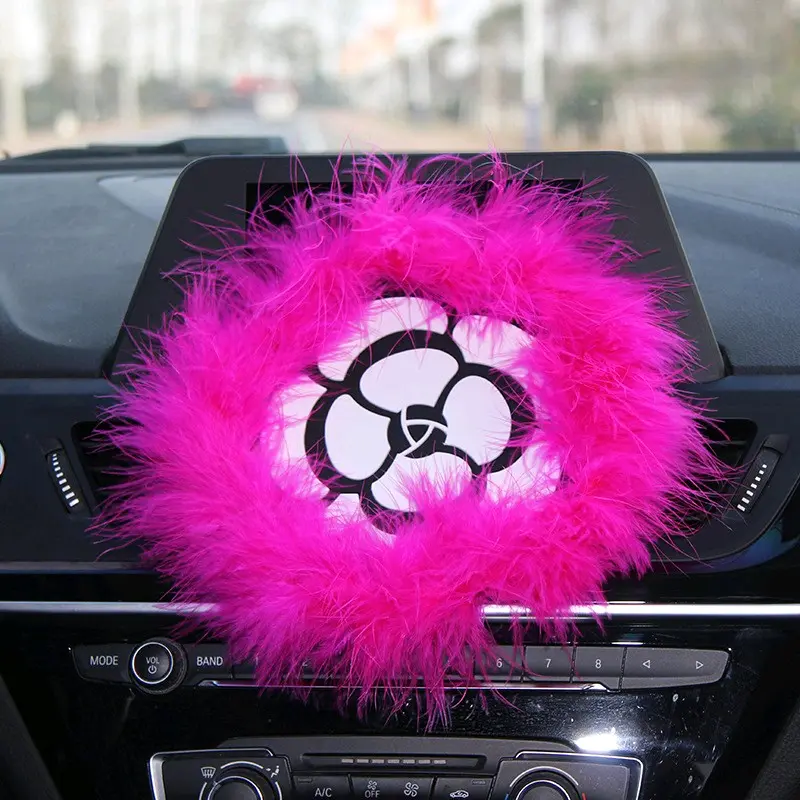 Antiselip Non Slip Pad Dashboard Mobil Bunga Bulu Car 2
