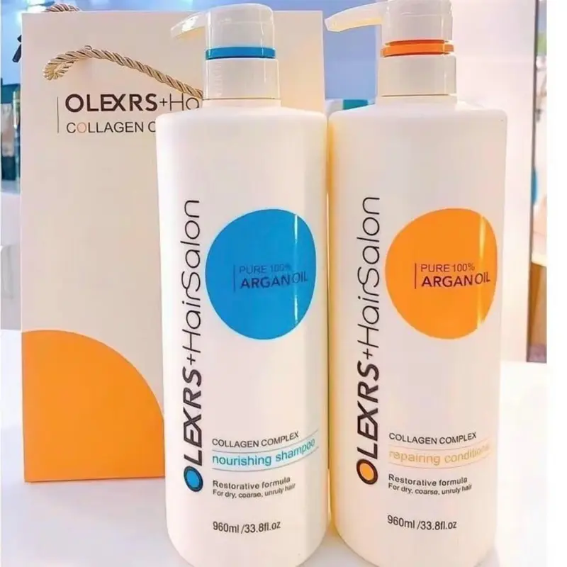 Cặp dầu gội xả Olexrs cao cấp chai 960ml phục hồi hư tổn tóc.ngăn ngừa gàu giảm gãy rụng