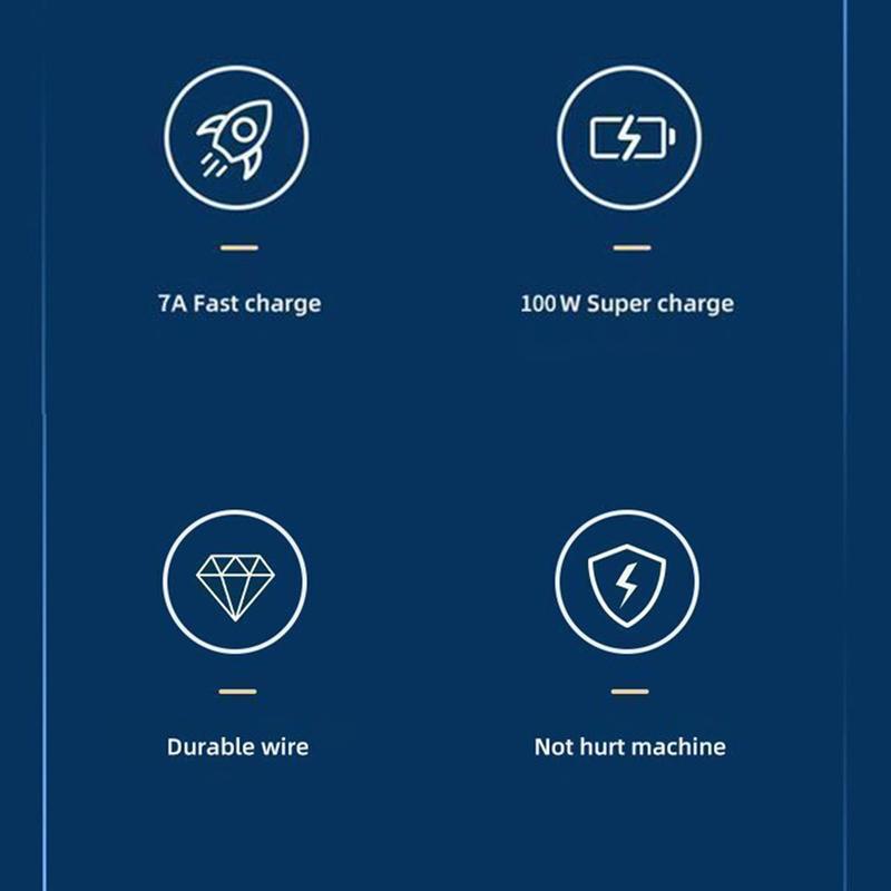 Product Introduction of Cáp sạc nhanh USB C, 7A, Tương thích với Huawei Mate 40, 30, Xiaomi 12 Pro, Samsung Galaxy Fold 6, Xiaomi Redmi, Oppo, Vivo, Dây dữ liệu, Phụ kiện dây điện thoại Phone 9
