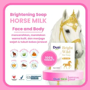 Duzi Skin Sabun Susu Kuda Batang Pencerah  Bright Wild Sabun Cerah Lembut 50gr Paket