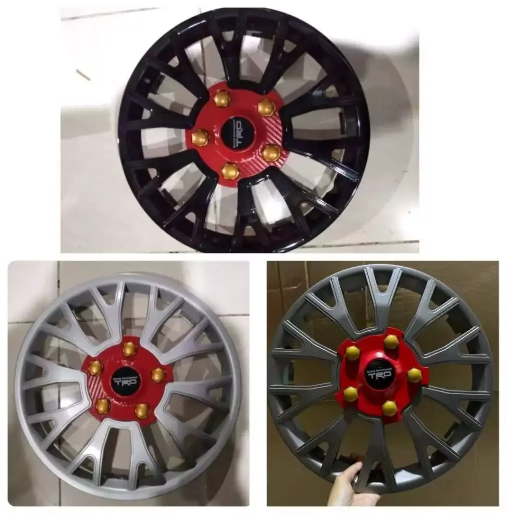 Cover Dop Velg Mobil Ring 13 Dan 14 Trd Berat Mobil Universal Hitam Abu Silver
