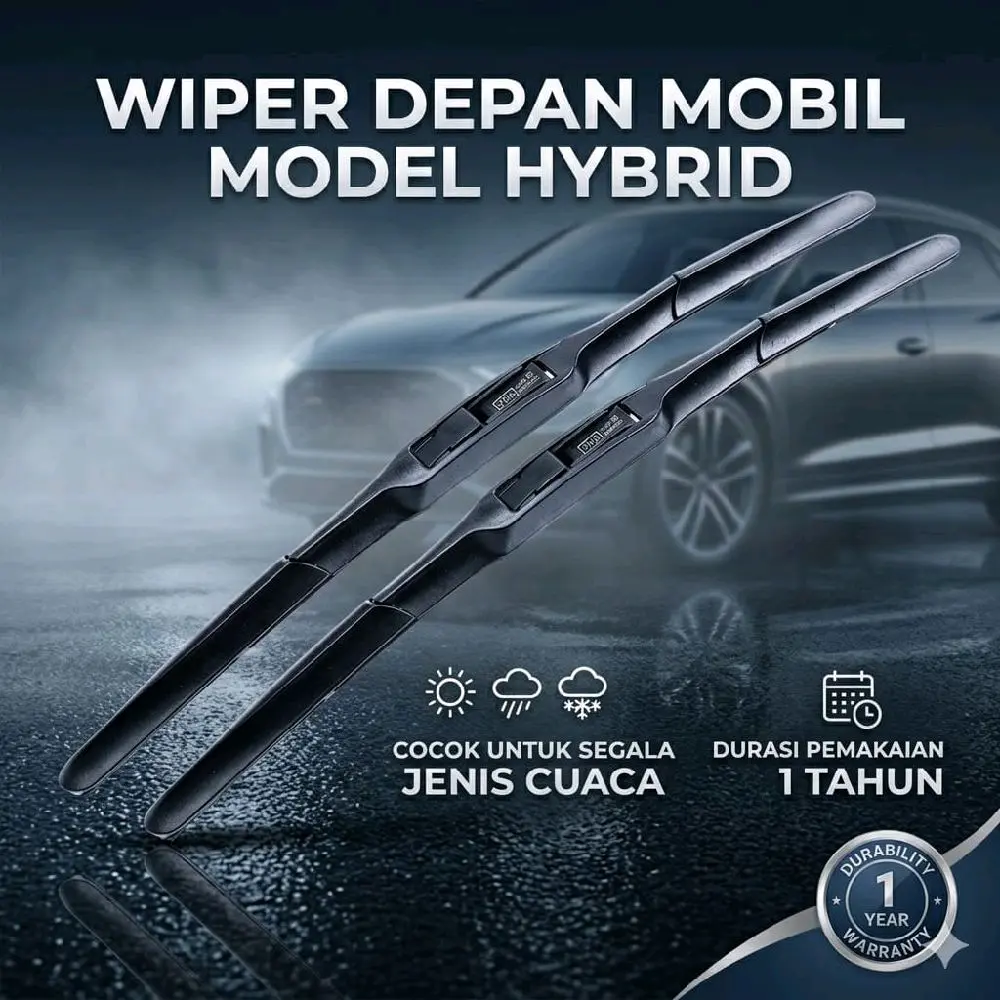 WIPER KACA DEPAN MOBIL MODEL HYBRID Car