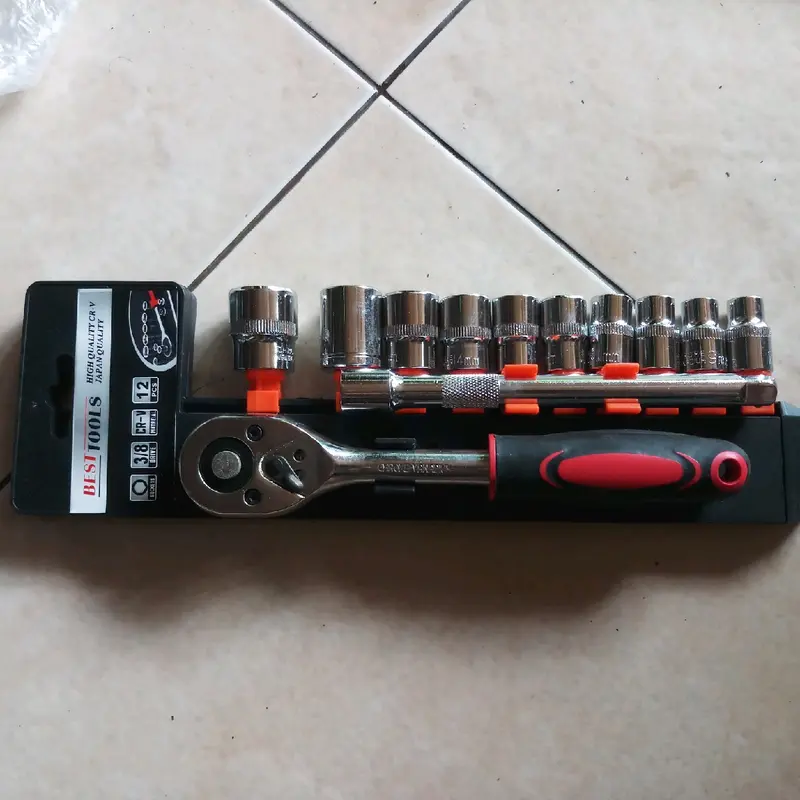 Set Kunci Soket Ratchet Wrench Bojar 12 Pcs 3/8 Inch Stainless Steel DIN 3122 ring pas 5
