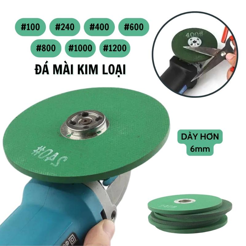  Combo Đá mài dao kéo mài kim loại dày 6mm gắn máy mài góc máy cắt cầm tay 