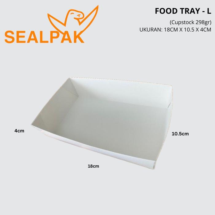 Gambar Food Tray Paper Size - L (Polos) | Isi 50 Pcs | dari SEALPAK Kota Administrasi Jakarta Pusat Tokopedia