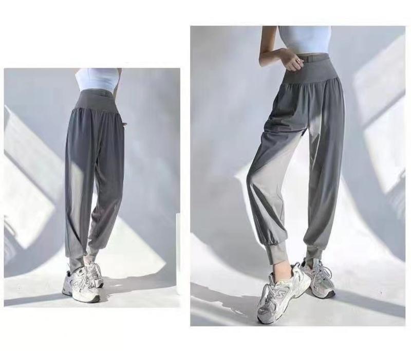 Product Introduction of Fitness girl belly tucked loose sweatpants corseted running outdoor spring summer thin high waist casual yoga trousers 4