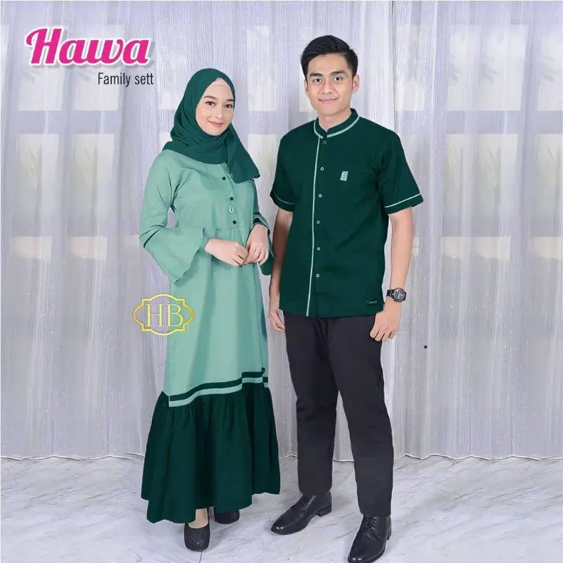 GAMIS QR BAJU COUPLE HAWA   FAMILY GAMIS PLUS KHIMAR BAJU COUPLE KELUARGA