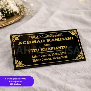 Cahaya Nisan - Batu Nisan Ukuran 40x20 Persegi Bahan Granit