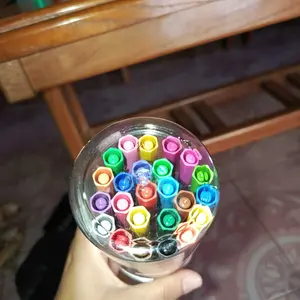 [READY] Aimilo Spidol Warna Warni 1 Set Hexagonal Watercolor Marker Pen 12/24 Warna Stationery Plastik Foto