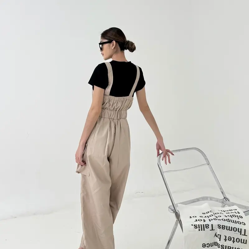 HL Cargo Jumpsuit Cargo- Overall Katun Baju Kodok Kantong Cargo Realpict 4