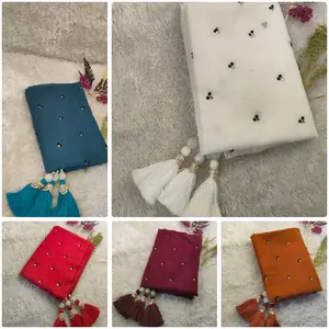 hijjab segi empat permata mickey tasel jambul Jilbab Nyaman Square