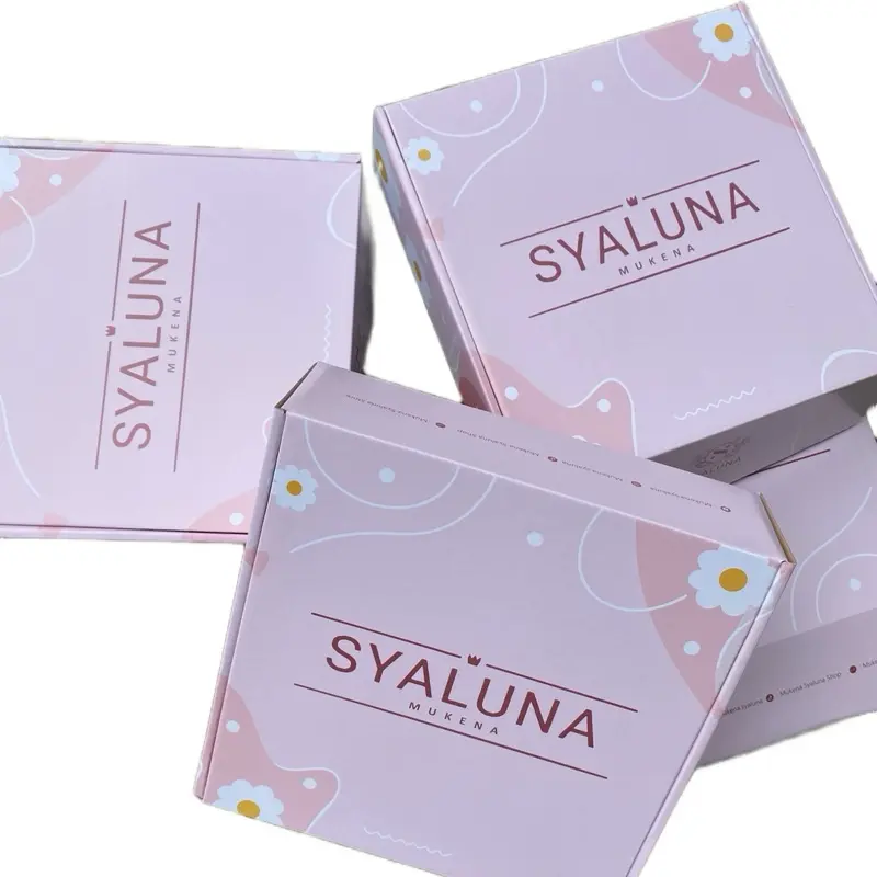 SYALUNA - Box Gift Hampers Mukena Syaluna / Kartu Ucapan Wedding Birthday Muslim Motif Kado