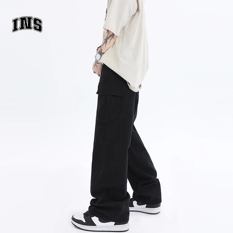 Celana cargo panjang pria celana panjang cargo pria celana joger pria jumbo baju cowok keren celana pinggang karet celana kantong Loose pants Celana olahraga hitam oversize Kerja Straight Jogger Fit Slim Baggy Kantor Chino Casual 6