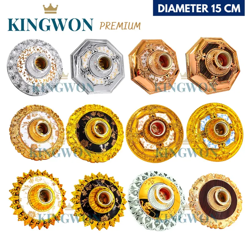 FITTING LAMPU PLAFON HIAS ORNAMEN / FITTING PLAFON / LAMPU PLAFON / TEMPAT LAMPU PLAFON KINGWON E27 0