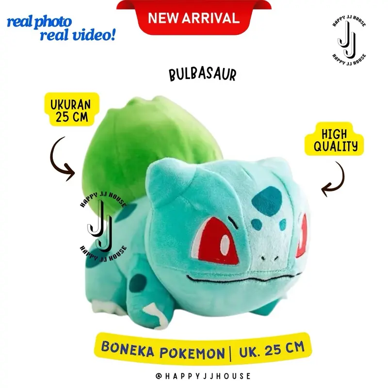 [HAPPYJJ] Boneka Pokemon Pikachu ukuran 25cm - Mainan Boneka - Toys, Dolls 5