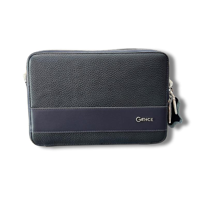  Túi Cầm Tay Nam Đeo Chéo Chính Hãng GENCE TC04 Da Bò Cao Cấp Màu Xanh Navy 