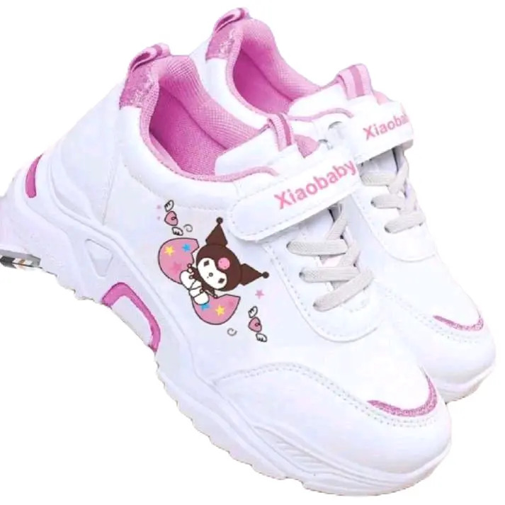Xiaobaby Sepatu Anak Perempuan Kuromi Sneaker Sekolah Ukuran 26-35 Desain Menarik Nyaman untuk Aktivitas Casual Shoes Wanita