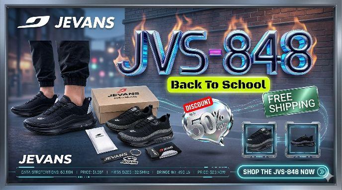 Sepatu Jevans 720-848 Sneakers outdoor Terbaru dengan Bahan Premium Autsol Slip  Pria Wanita Casual running Kasual Lari Olahraga Hitam Shoes Mall