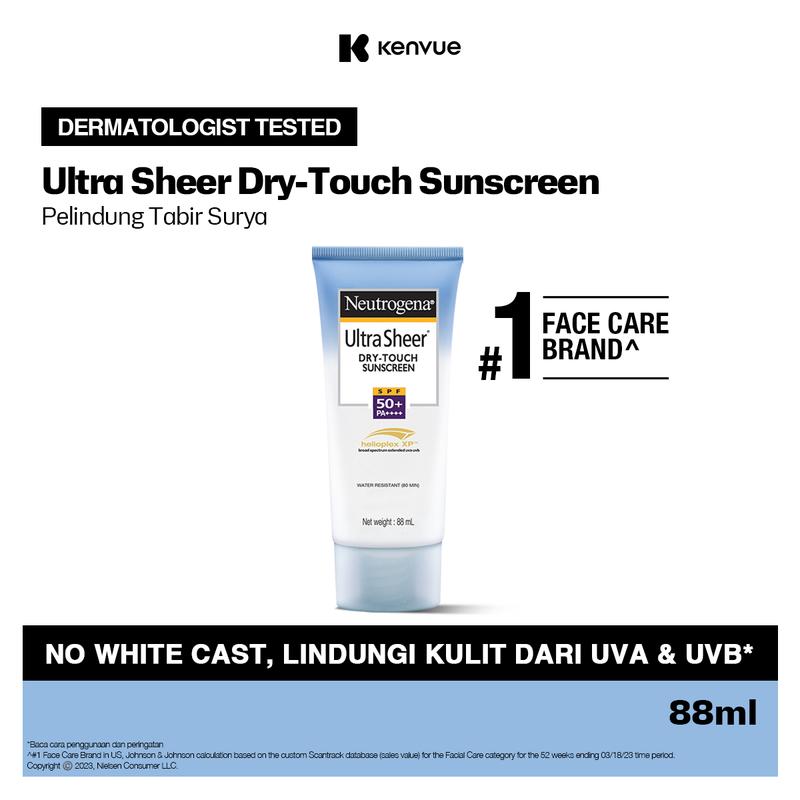 NEUTROGENA Ultra Sheer Dry 88ml - Touch Sunscreen SPF 50 - Sunblock Wajah 0