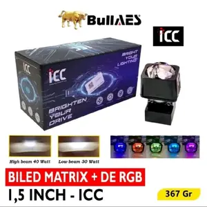 Projector Biled Bi-Led Matrix X1M 1.5 Inch 40Watt SQL ICC Devil RGB Flat Cut Off