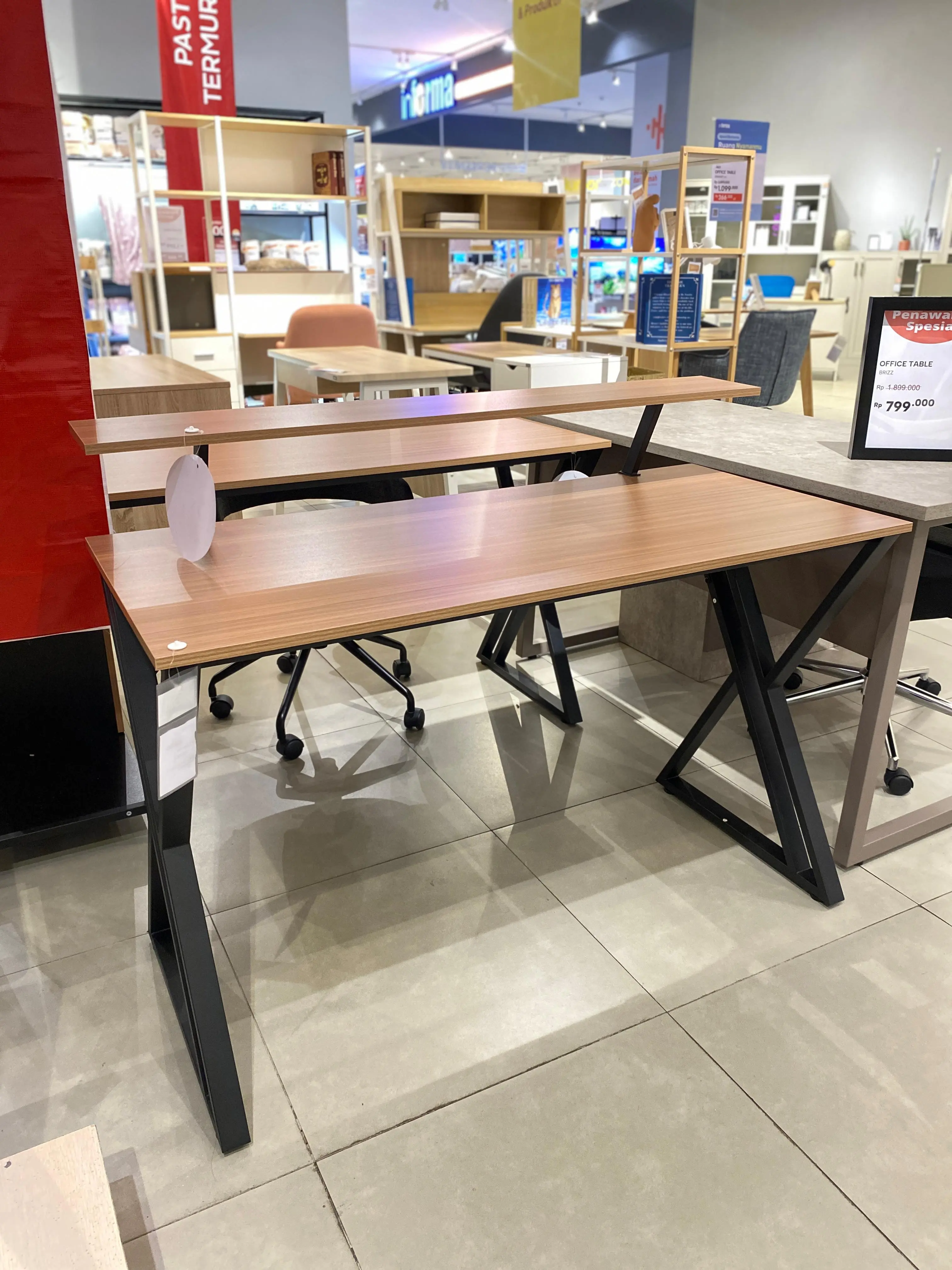 INFORMA BRIZZ OFFICE TABLE BALCK WALNUT