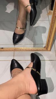 Product Review of Sandal Wanita Mules Kekinian Termurah/heels 3 cm DYO RING Shoes from T**h 2
