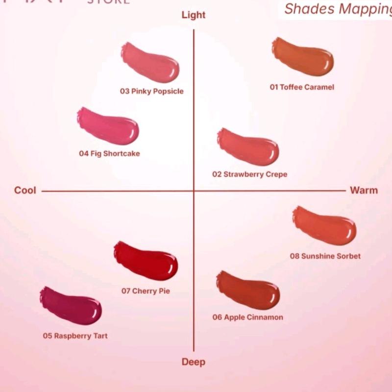 PIXY Hydra Glass Lip Tint - Tampilan Bibir Glossy dan Staining Tahan Lama - Berry, Lipstick, Gradasi, Kering, Lipcream, Lasting,Ombre, Cherry Liptint 4