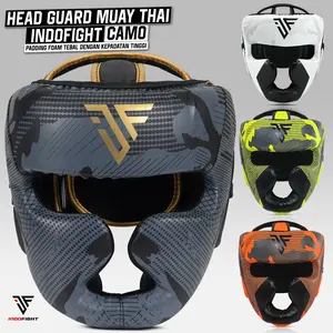 Head Guard Boxing Indofight Helm Tinju Pelindung Kepala Muaythai Head Protector Beladiri MMA Headgear Muay Thai