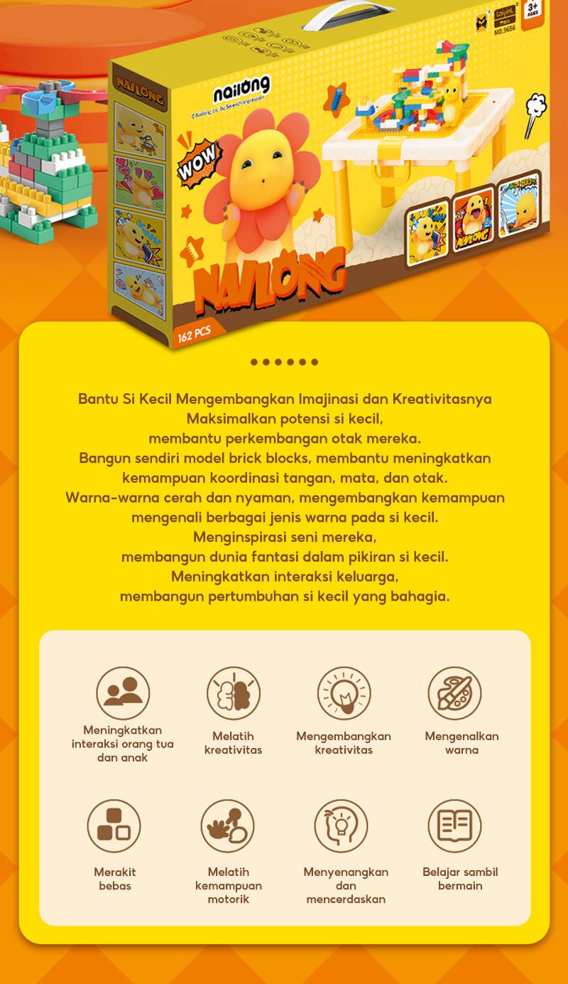 OHSOME Jumbo Nai Long Brick DIY 100 pcs Building Blocks / Block Mainan Balok Susun Jumbo 100 pcs 3D DIY Nai Long / Blok Susun 100 pcs Nailong Jumbo 3D DIY Bahan ABS Kuat Tahan Lama OHSOME Jumbo Nai Long Brick DIY 100 pcs Building Blocks / Block Mainan Balok Susun Jumbo 100 pcs 3D DIY Nai Long / Blok Susun 100 pcs Nailong Jumbo 3D DIY Bahan ABS Kuat Tahan Lama