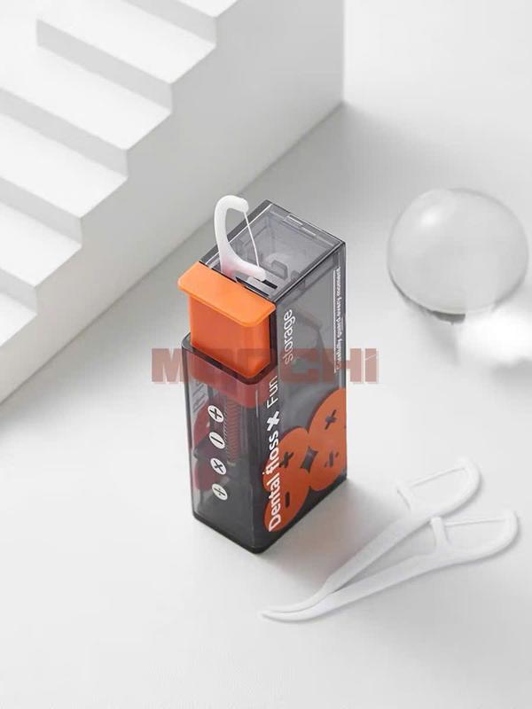 Hộp đựng tăm chỉ nha khoa có nút bấm tự động nhỏ gọn tiện lợi khi đi chơi, du lịch 7