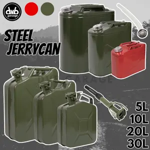 JERIGEN BESI BENSIN SOLAR JERRYCAN CARBON STEEL PLATE JIRIGEN ARMY TANGKI OLI MINYAK