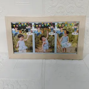 Bingkai Figura aesthetic  4R 3 IN 1 (susun) + FOTO Horizontal MINIMALIS DAN MOTIF