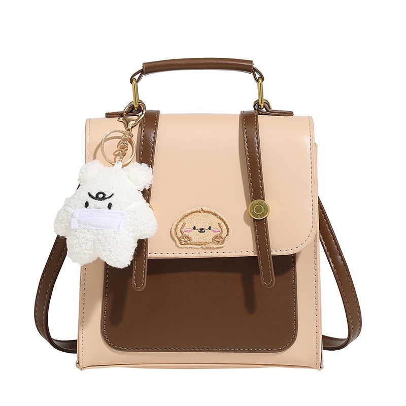 Ransel Remaja Gaya Korea Fashion Ransel Kanvas Kasual Ransel Wanita backpack laptop Ransel Laptop Sekolah 6