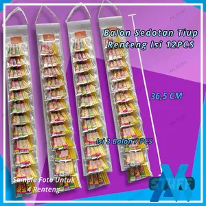 Balon Tiup Sedotan Kecil 777 Renceng Renteng 12PCS Mainan Jadul Mainan Anak Murah Grosir Mainan Titip Warung Paket Usaha