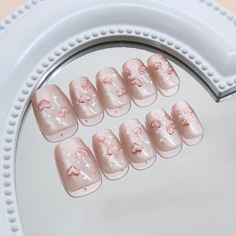 AdoraNails - [Koleksi Cat Eye 30 pcs] [NO BOX GRATIS LEM JELLY] Kuku Palsu / Kuku Palsu Cat Eye / Nail Art Daily Elegan Model Baru 30 pcs dan Lem Jelly untuk Wisuda Wedding Acara Cat Tangan Polish Tempel 2